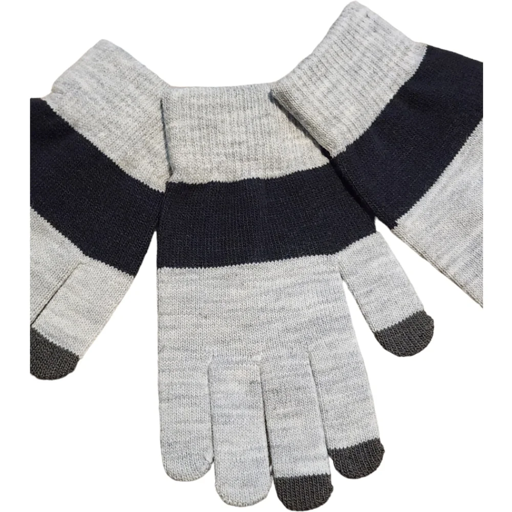 INC Women's Pair + 1 Gray and Black Gloves Set Gift Set NWT